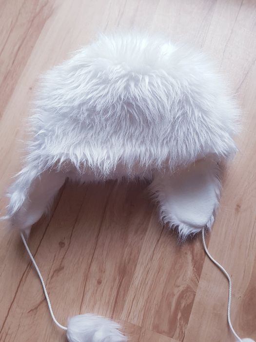 Zimowa czapka z ociepleniem polarowym uszatka damska sztuczne futerko