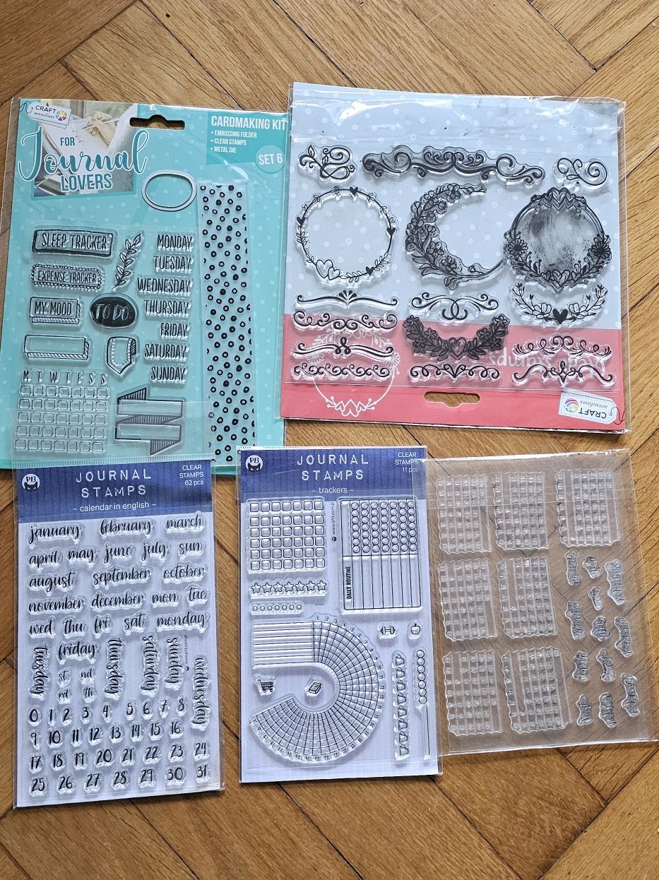 Wykrojniki Sizzix foldery stemple duży zestaw