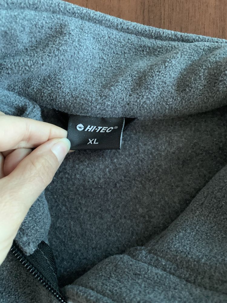 Bluza męska polarowa Hi-Tec szara rozpinana XL