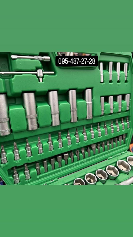 Набір інструментів 108 од INTERTOOL ET-6108sp на дві тріскачки в кейсі