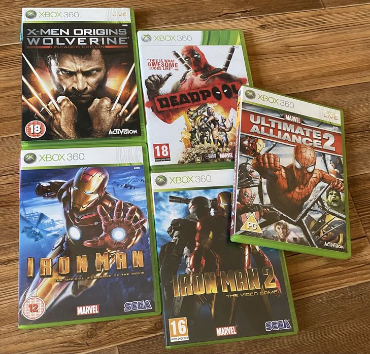 Xbox 360: Deadpool, X-Men, FIFA 19, Mortal Kombat, Doom, Driver, GTA5