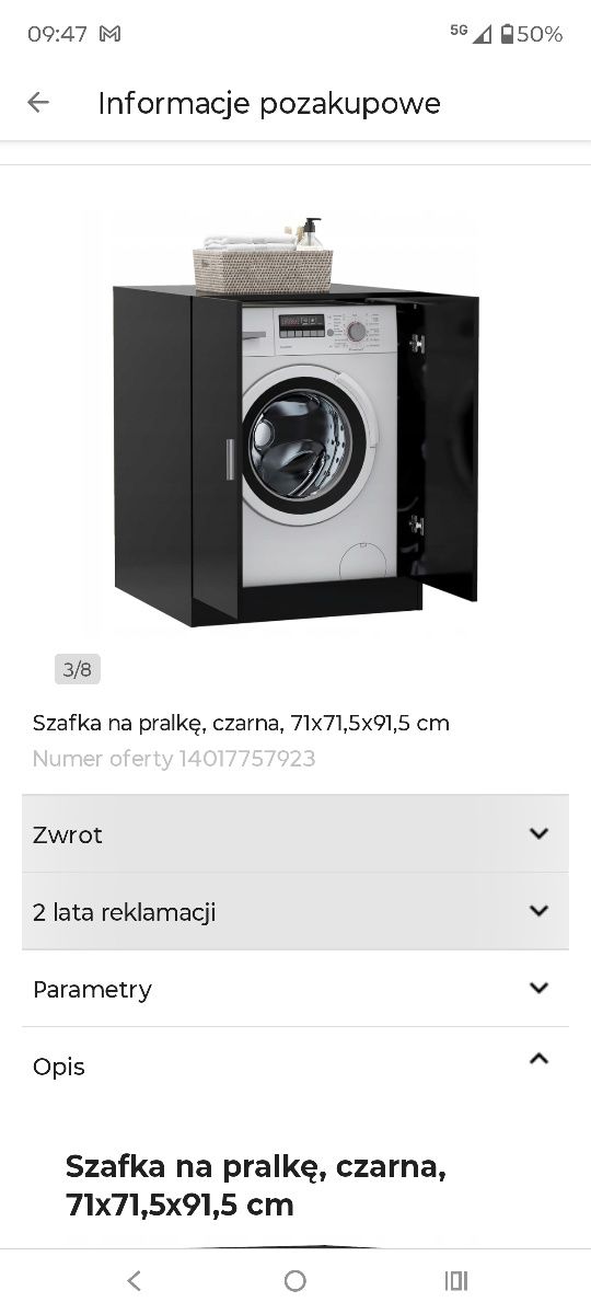 Szafka na pralkę, suszarkę