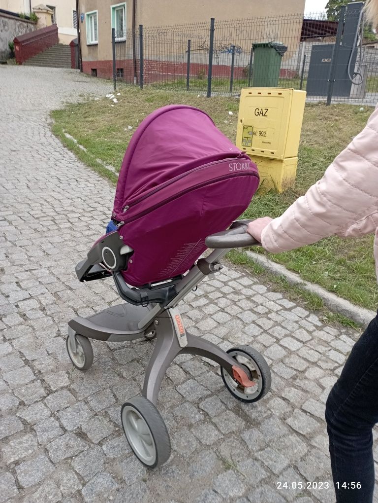 Wózek Stokke V3 Purple/Fiolet spacerówka i gondola