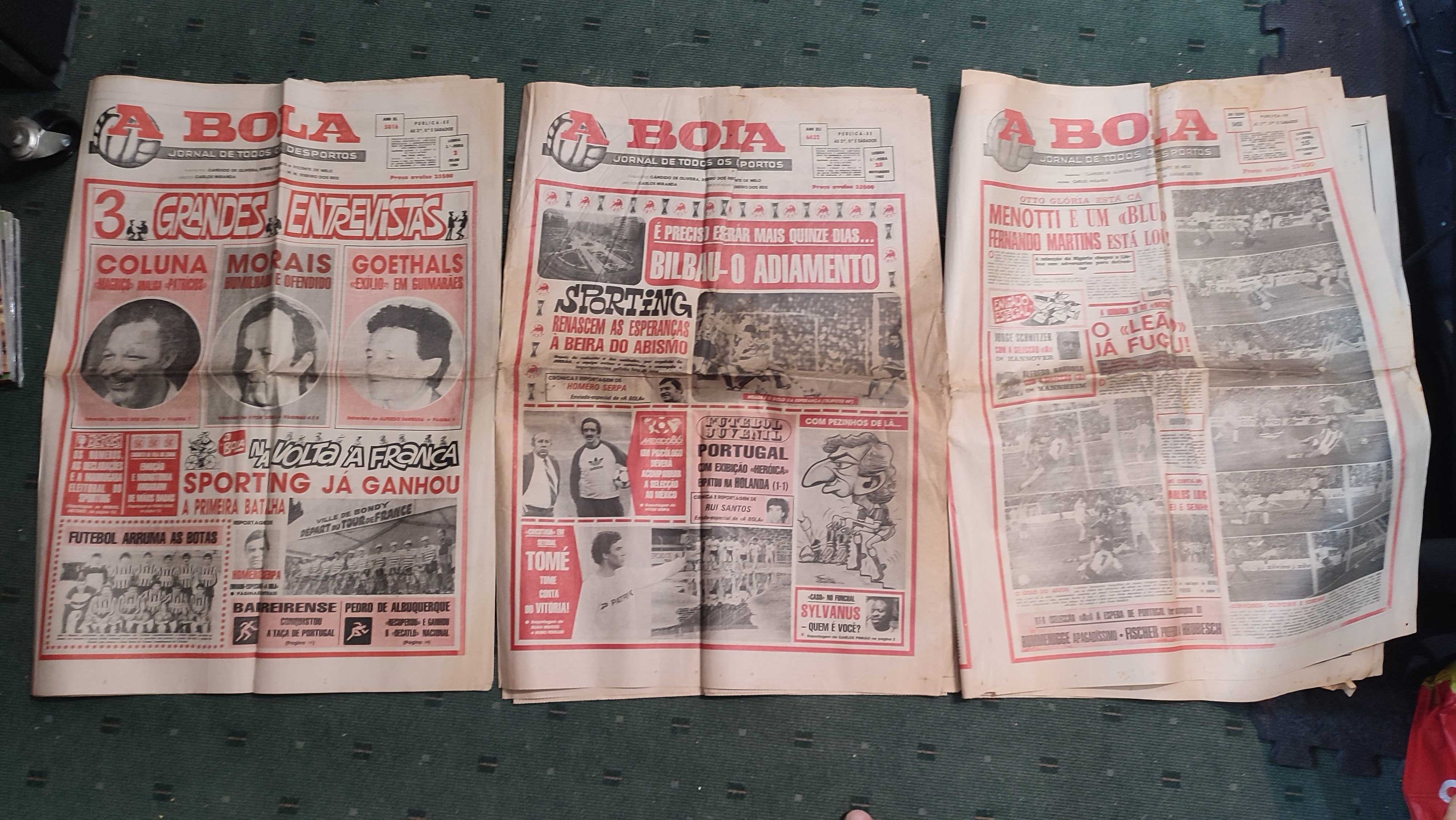 Lote 12 Jornais A Bola - Anos 80