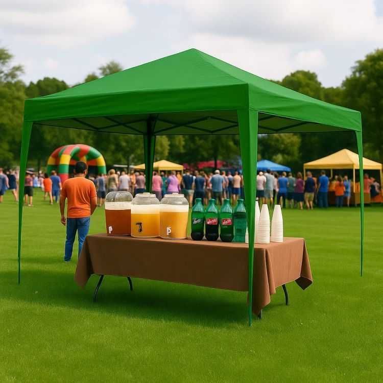 PAWILON Handlowy Ogrodowy lekki 3x3m Zielony - AUTOMATYCZNY