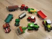 Zestaw traktorów z maszynami
