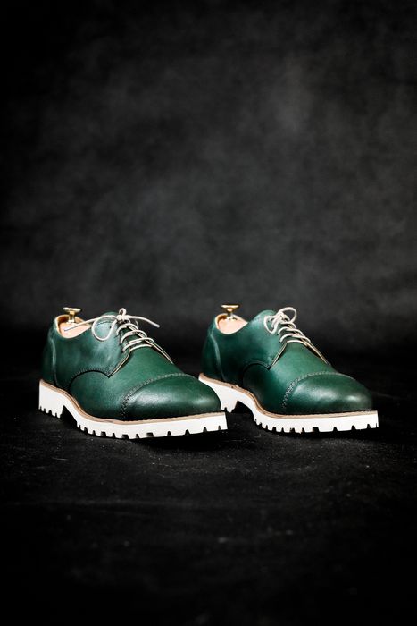 Туфлі дербі з натуральної шкіри