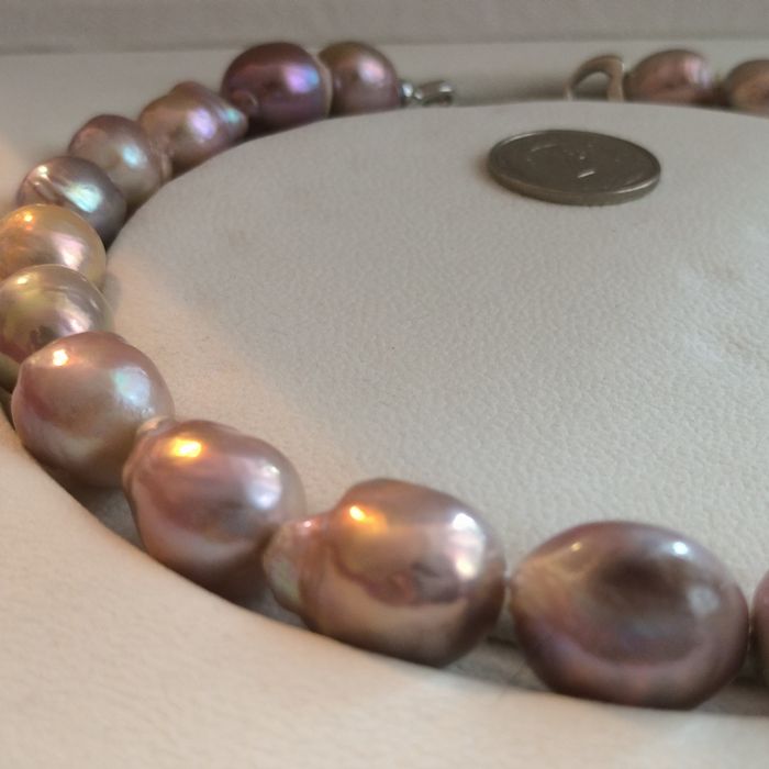 Perły naturalne naszyjnik 12-15mm