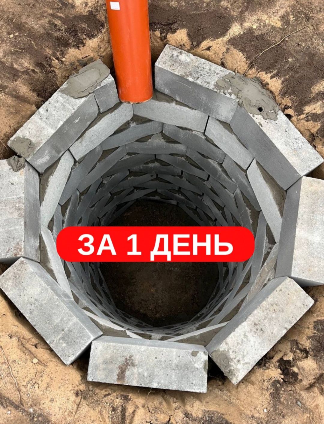 Септик каналізація кільця вигрібна яма копка під ключ. 4.5/8/18 м3