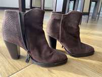 Buty Mango MNG botki zamszowe