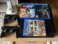 PS4 Pro CUH-7216B | 2 Pady + 10 Gier + Stacja | TOP Stan + BONUSY