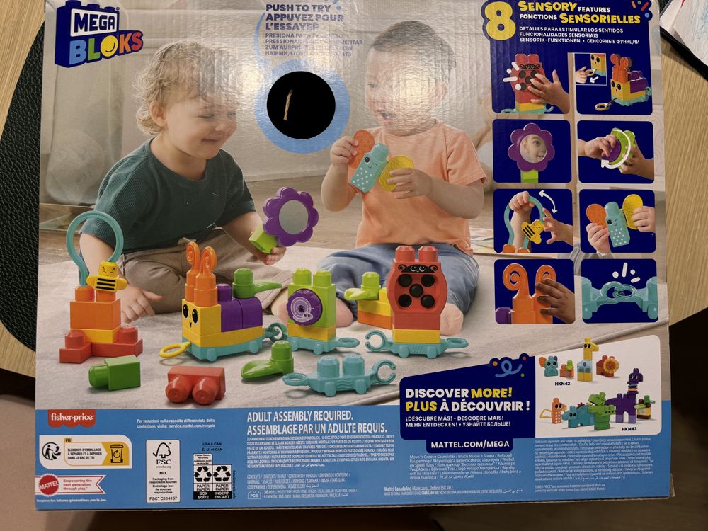 Fisher Price Aktywizująca gąsienica klocki Mega Bloks