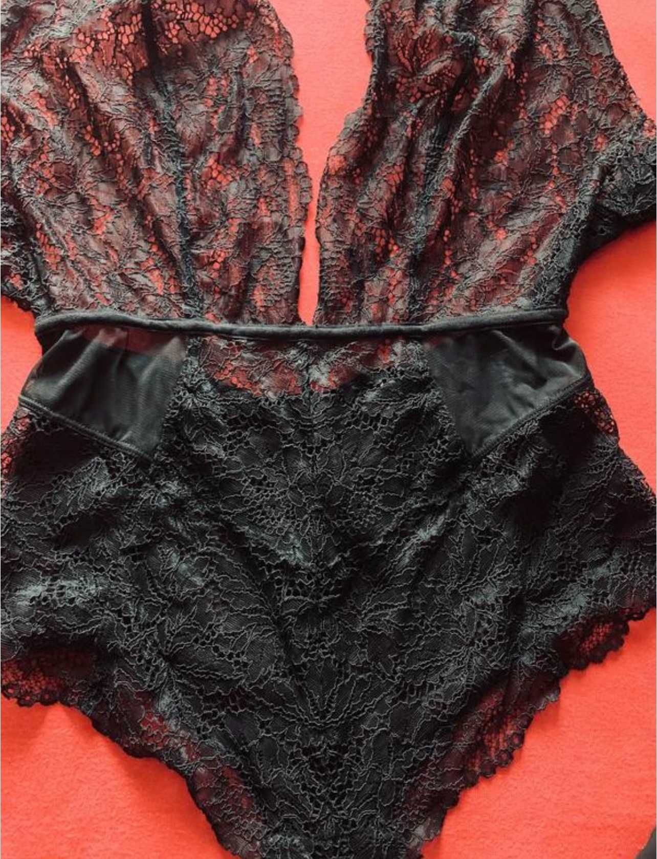 Шикарное ажурное cексуальное кружевное боди H&M как новое S/M