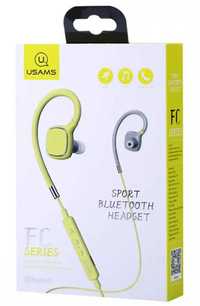 Гарнитура Bluetooth 4.1 USAMS US-FC001 Multipoint Fluorescence Green