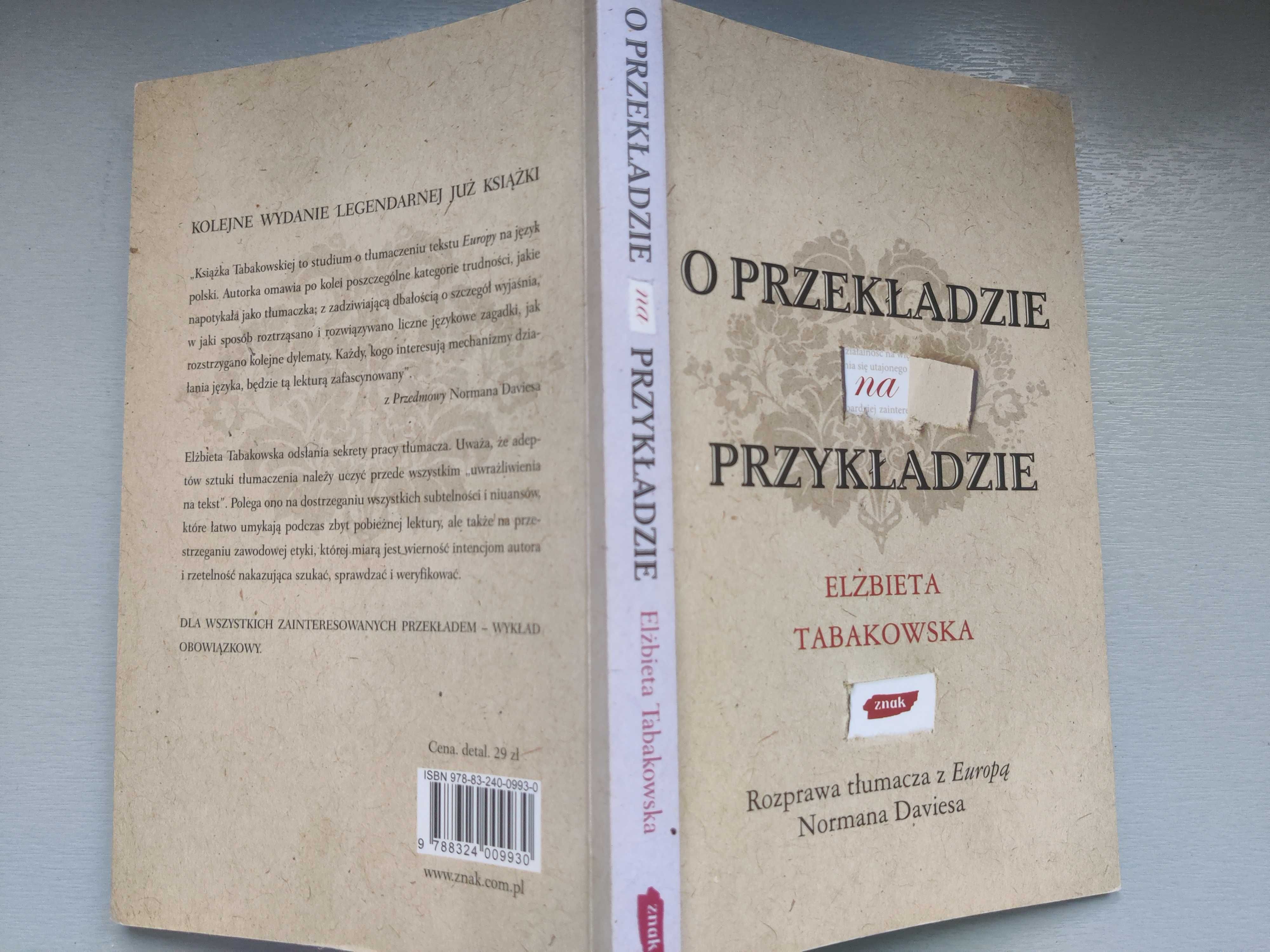 O przekładzie na przykładzie - Elżbieta Tabakowska