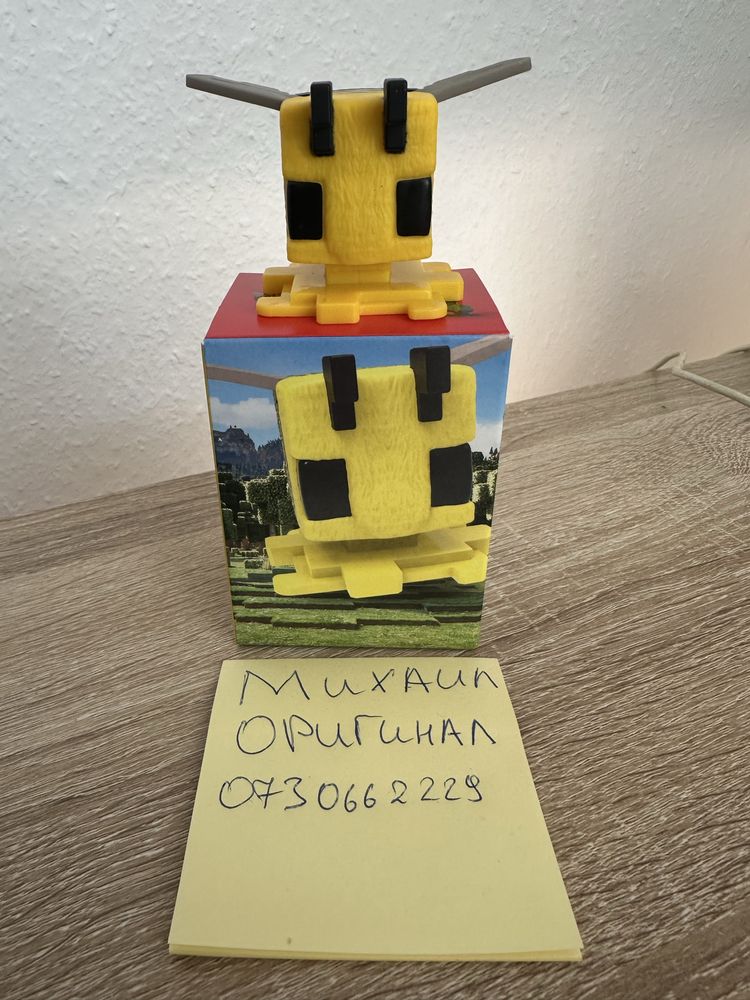 Пчела minecraft McDonald‘s майнкрафт макдональдс игрушки