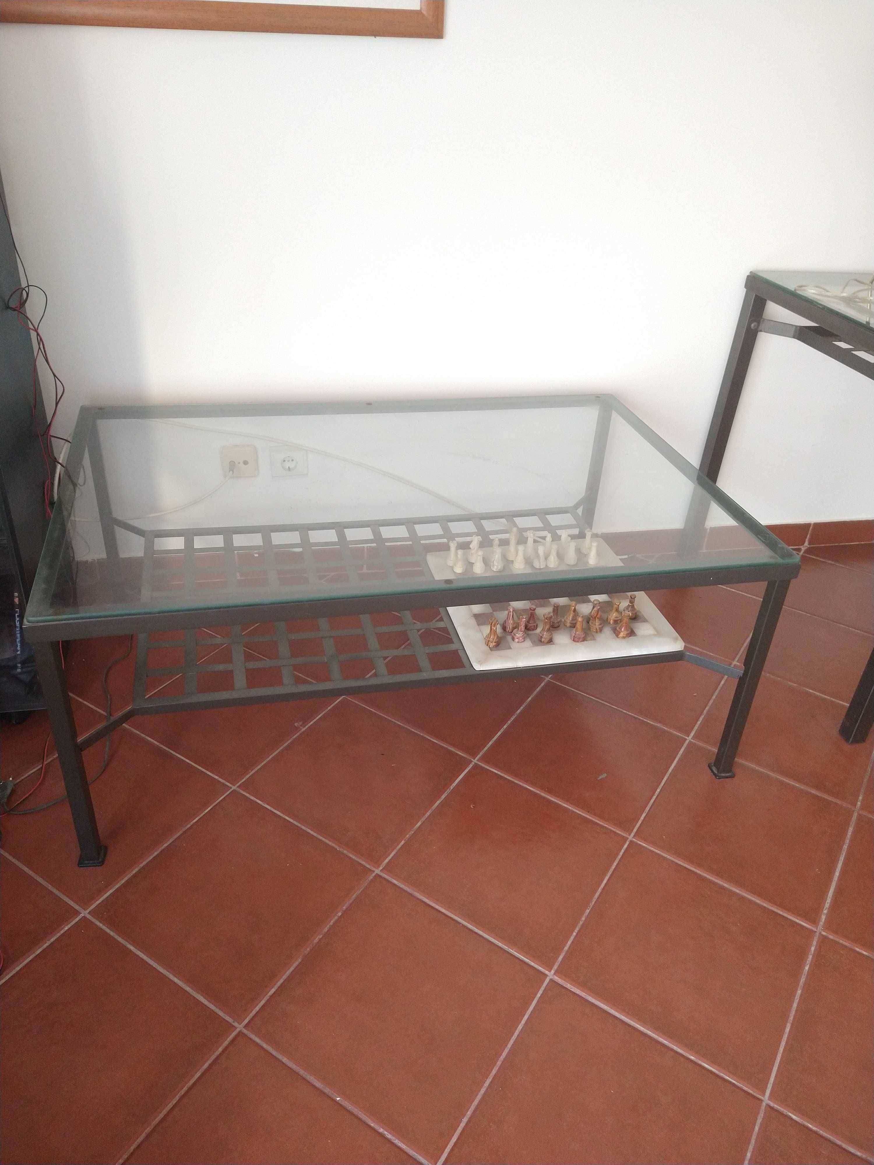 Mesa de vidro - duas unidades