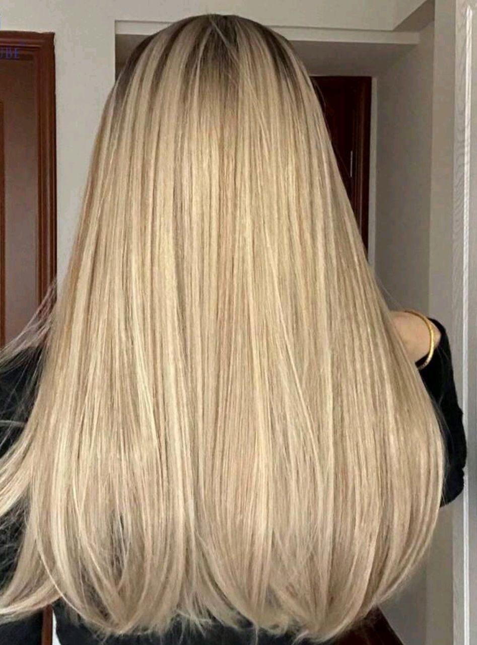 Peruka długie włosy blond naturalny