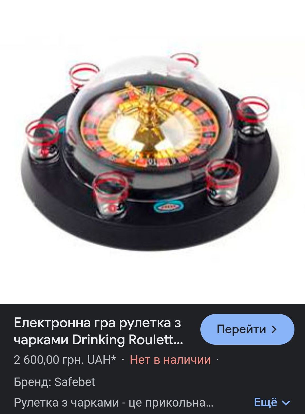 Рулетка з чарками.
