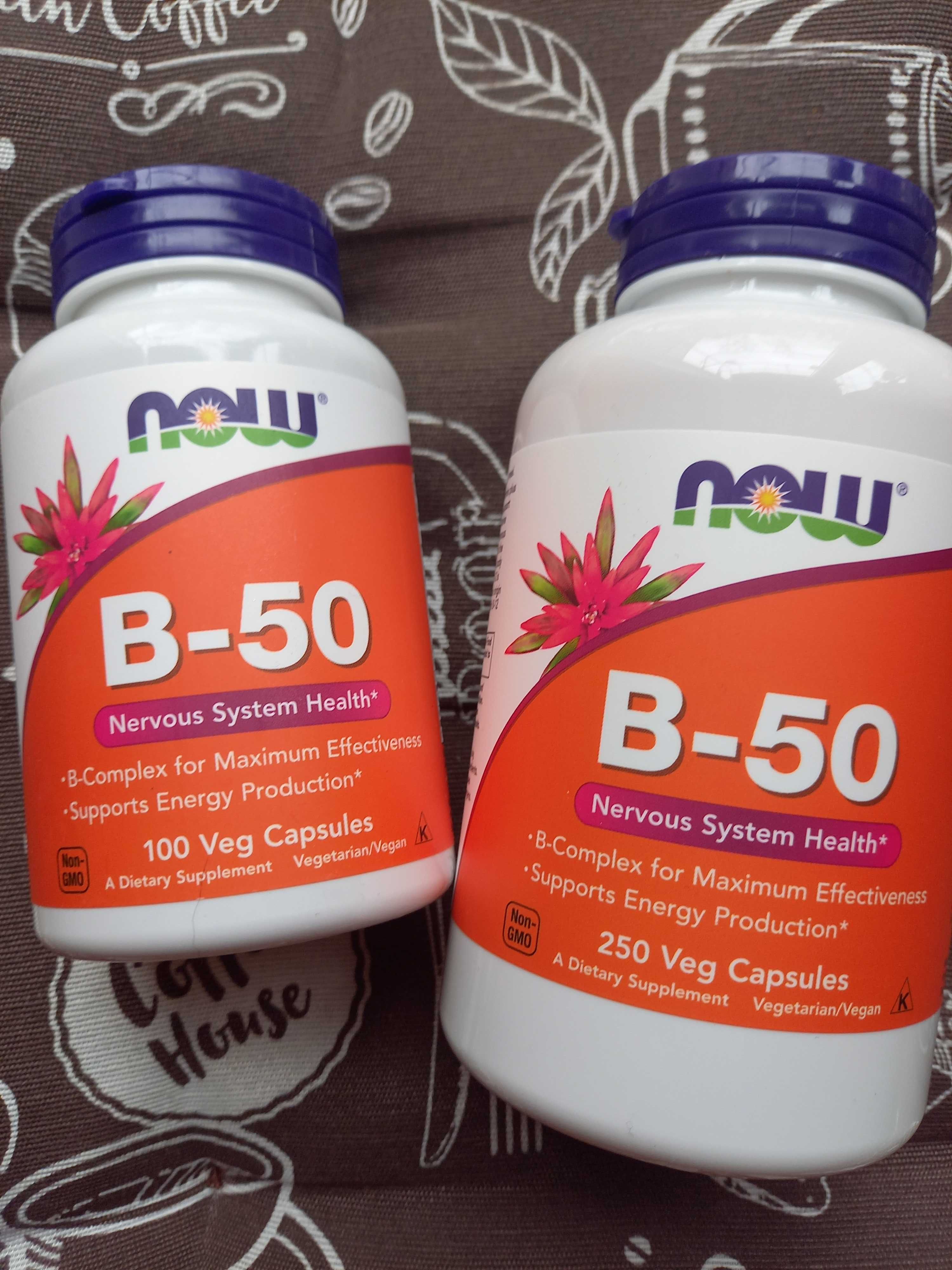 Комплекс витаминов группы Б B-50 В-100 Now foods B 100 В 50 100 250 шт