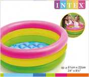 Дитячий надувний басейн 28 л веселка INTEX 57107