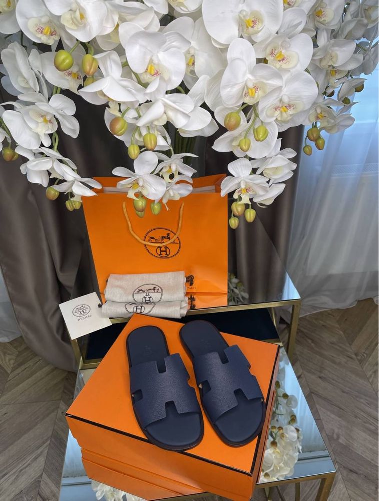 Тапочки шлепки сандали Hermes