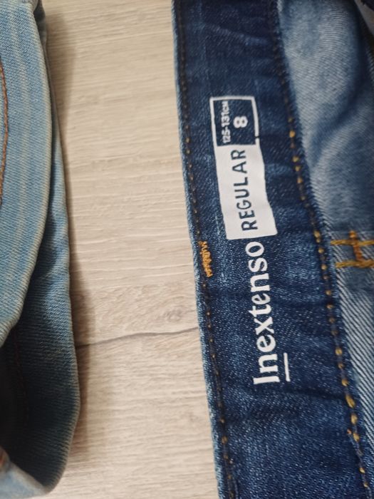 Spodnie spodenki jeansy 122 chłopięce zestaw spodni