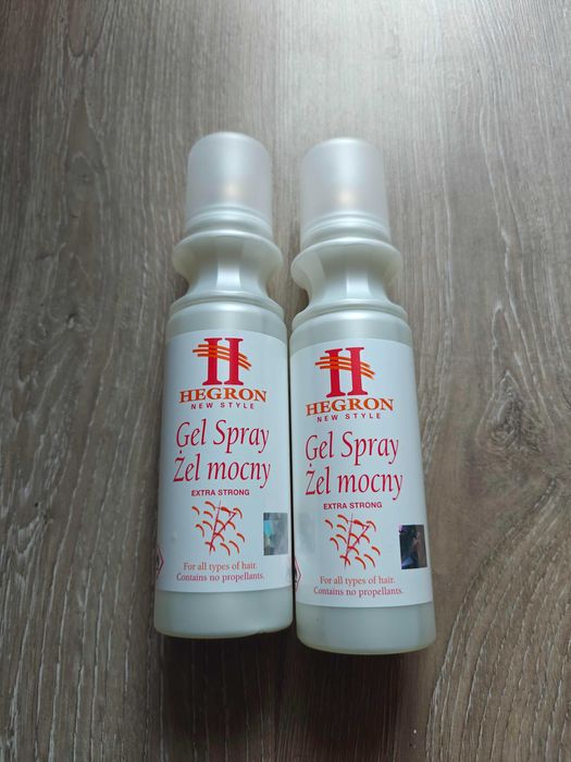 HEGRON New Style żel do włosów, spray, mocny, dwie sztuki(2x300ml)