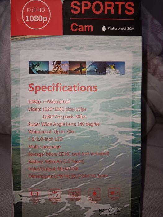 Sports cam- waterproof 30M