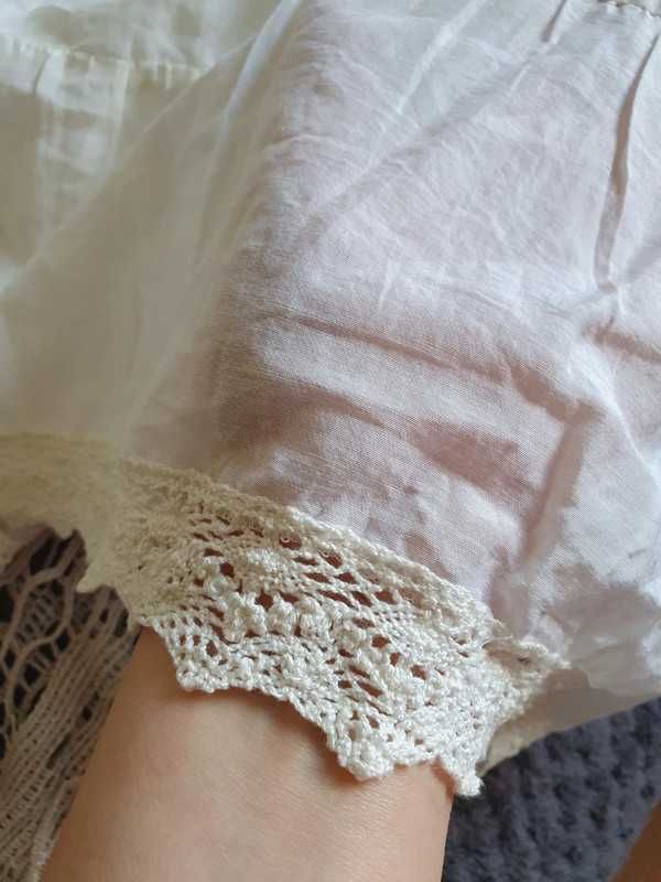 Przepiękna sukienka boho szydełko ecru XL 42/44, wymiary w opisie
