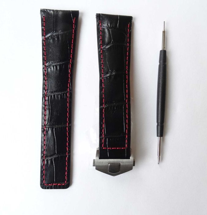 Pasek skórzany 22mm do zegarka TAG Heuer zamiennik zapięcie motylkowe