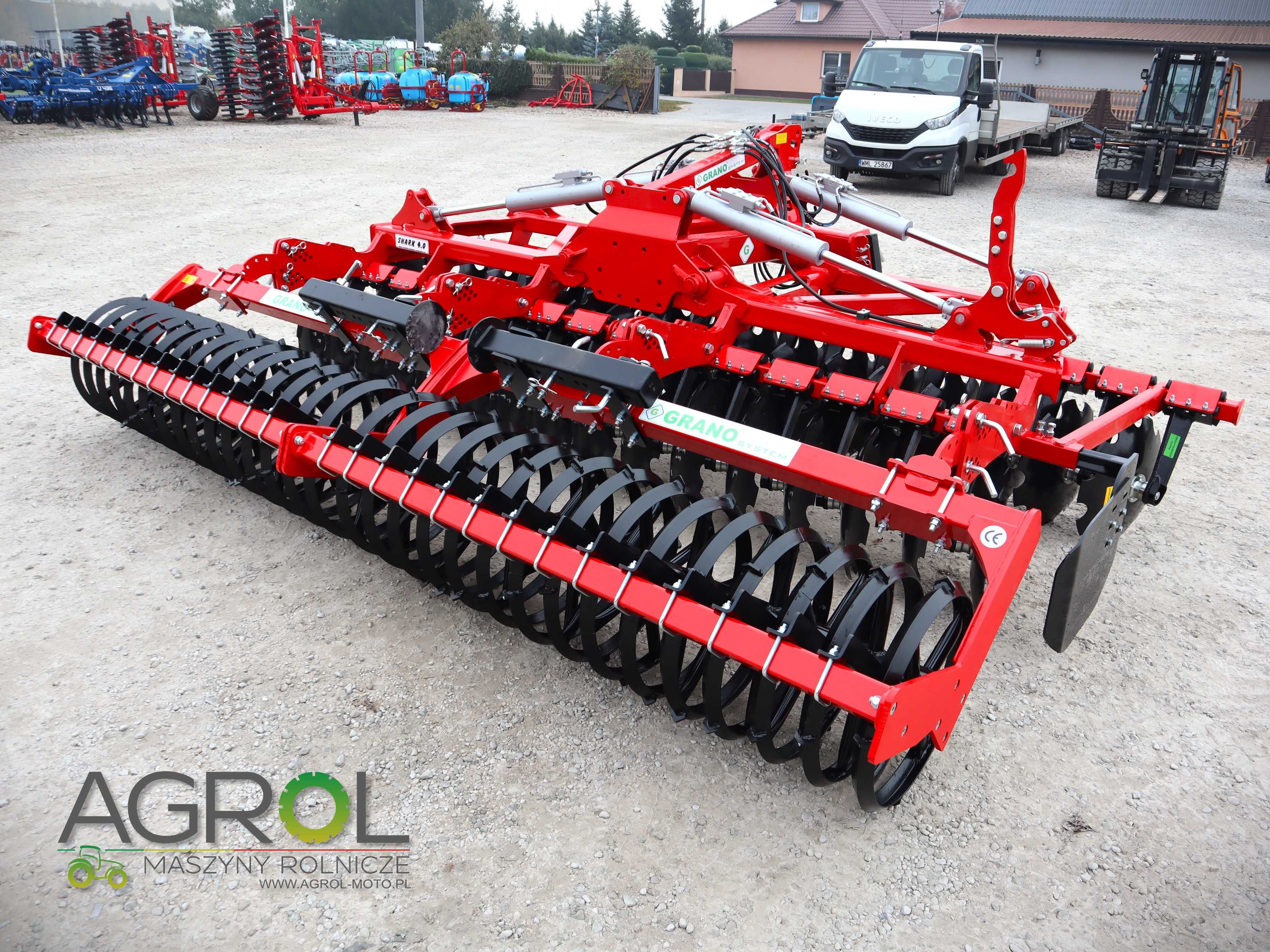 Brona talerzowa hydrauliczna 4m SHARK SHS Grano-System NOWA WERSJA