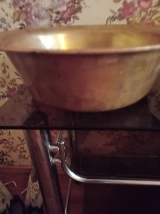 Таз латунний блестящий для варенья и бастурми