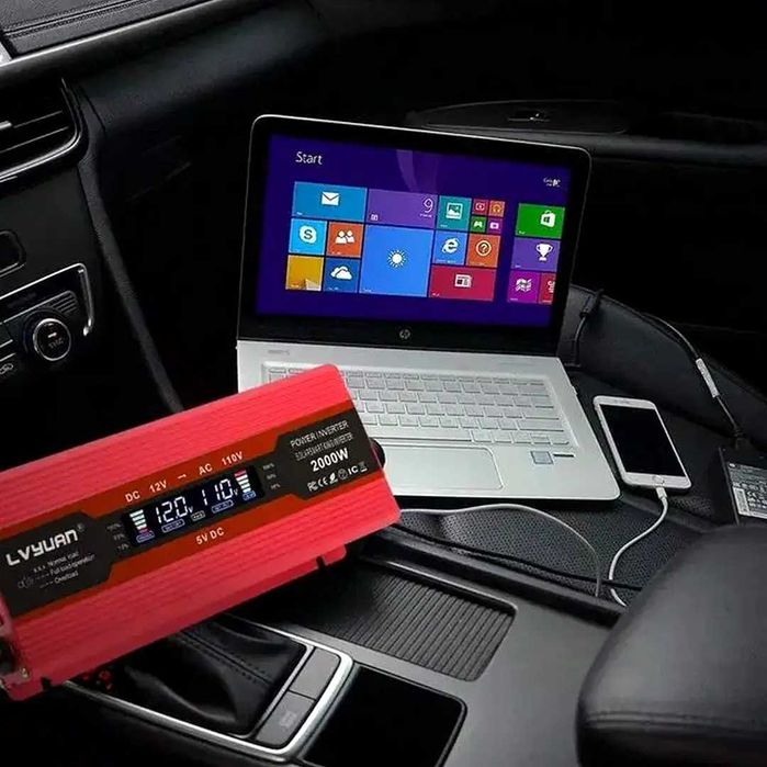 Інвертор / перетворювач напруги UKC KC-2000D 2000 Вт (12 → 220 В)