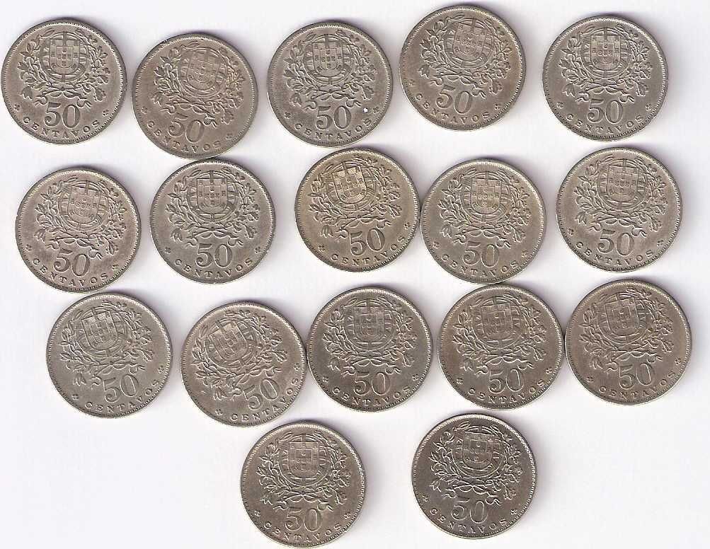Moedas 50 centavos 1951 a 1968 série completa