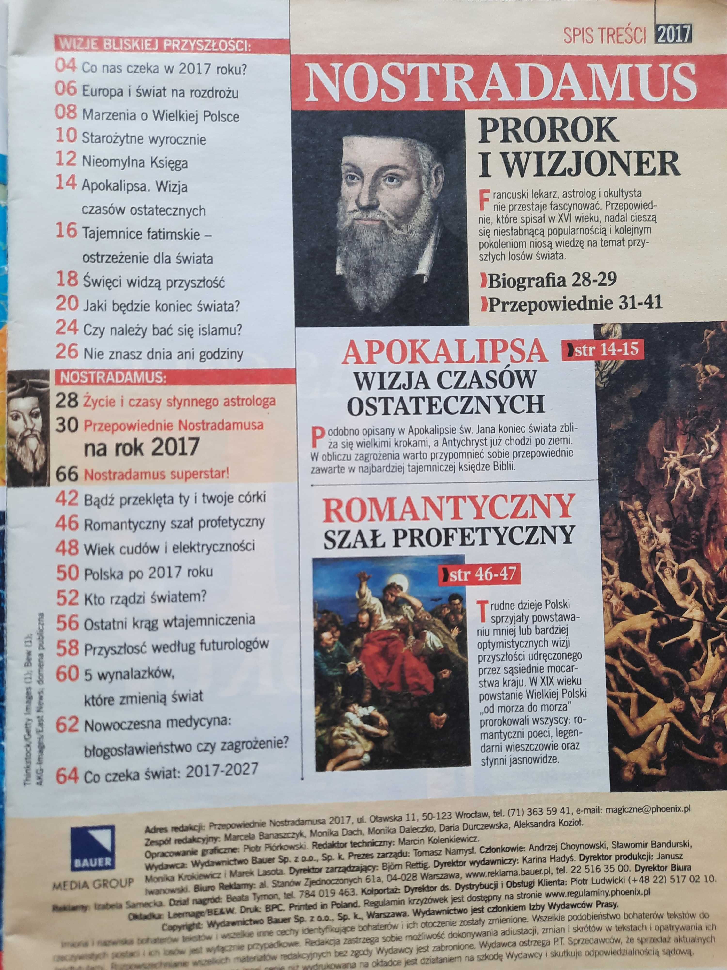 Przepowiednie Nostradamusa 2017