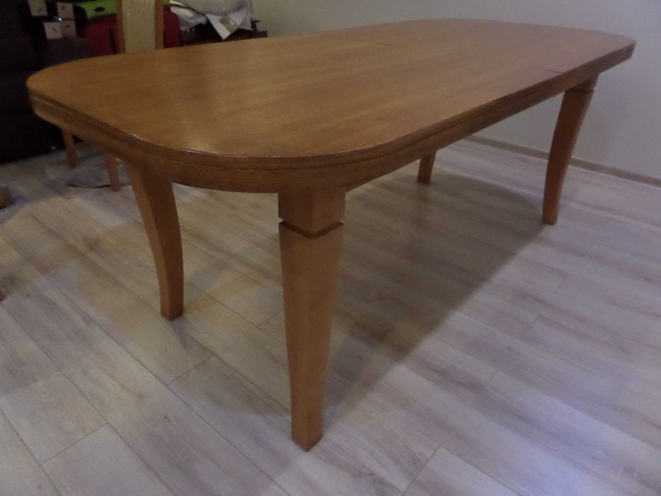 śliczny masywny dębowy stół + 6 krzeseł stan bdb wysyłka dowóz