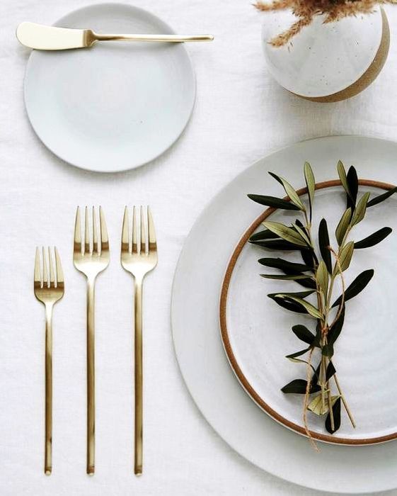 Faqueiro Stick Ouro Mate Herdmar 130 peças