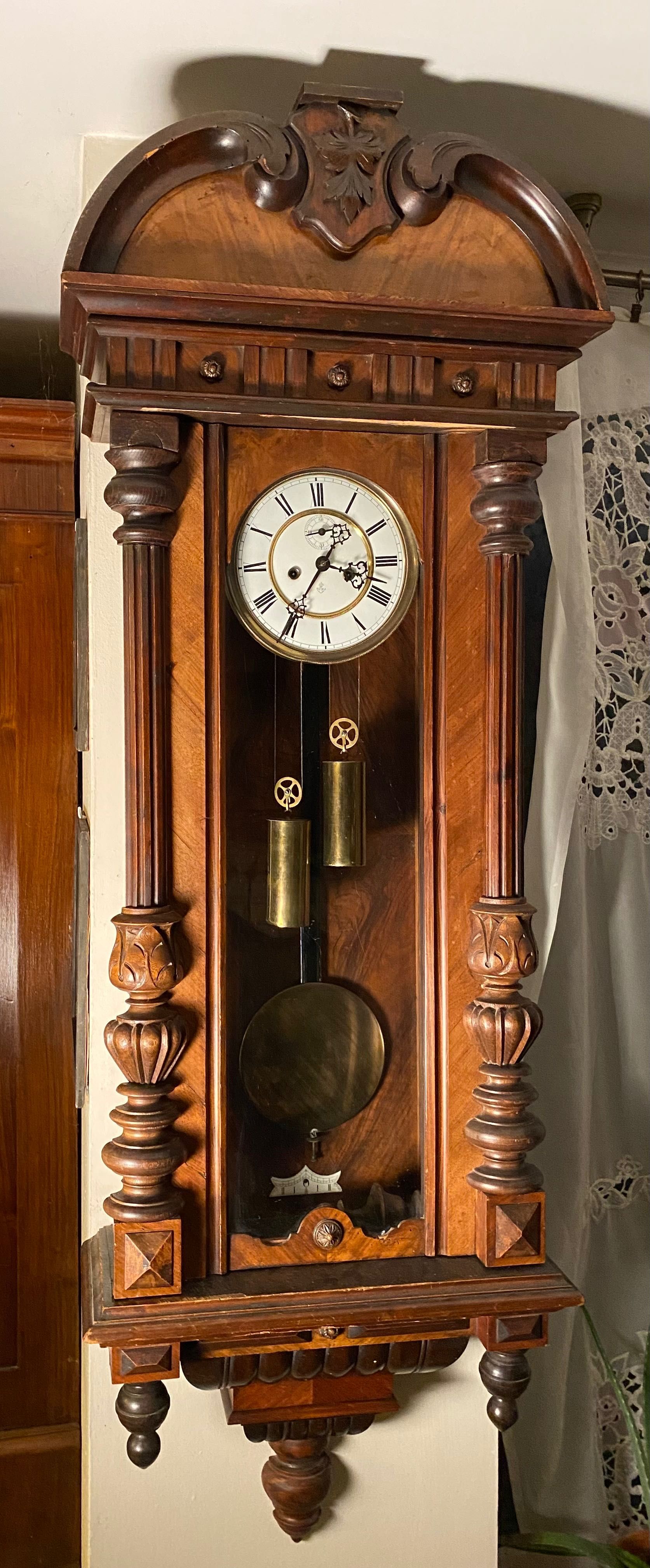 Bardzo duży zegar na dwie wagi Gustav Becker! 150 cm