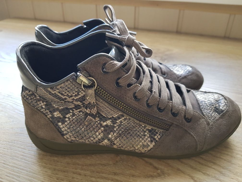 Sneakersy Geox, skórzane, rozmiar 38