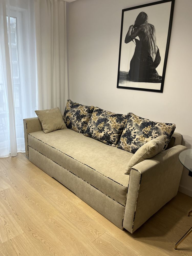 Sofa rozkladana 220x110 pojemnik, podnóżek