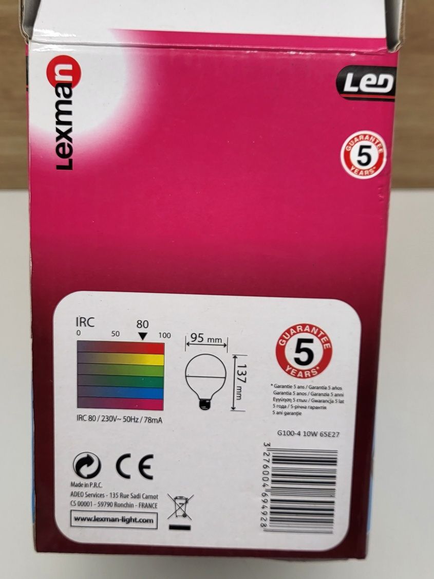 Lâmpada LED E27 10w=60w. Nova