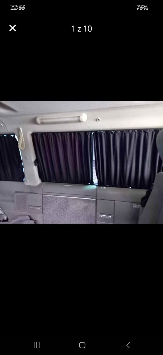 Zaslonki vw multivan t4, t5 t6 , uniwersalne szare, komplet 10 szt