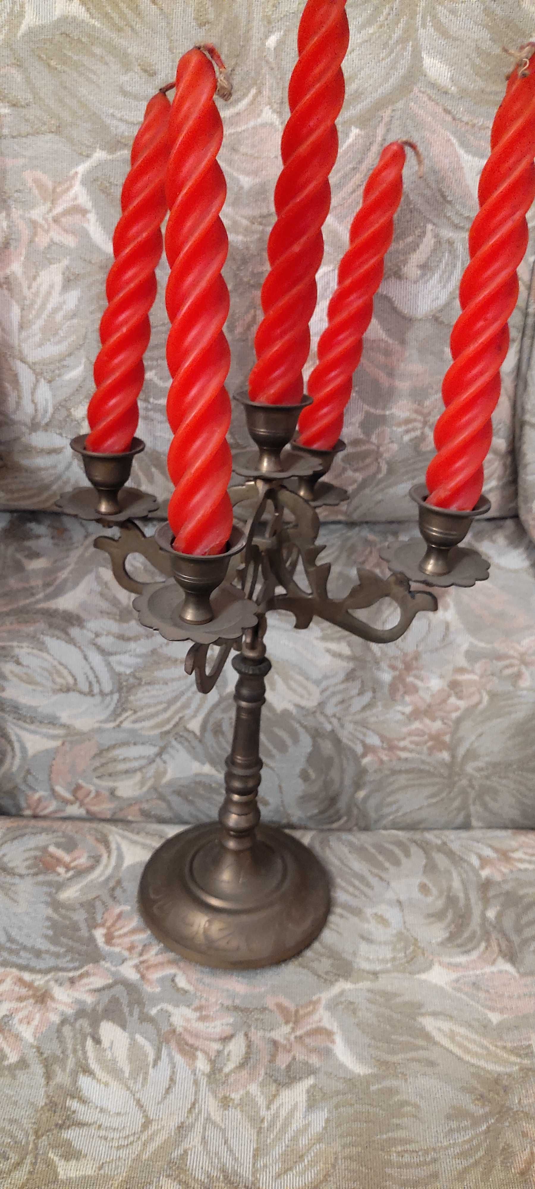 Candelabros antigos de 5 velas