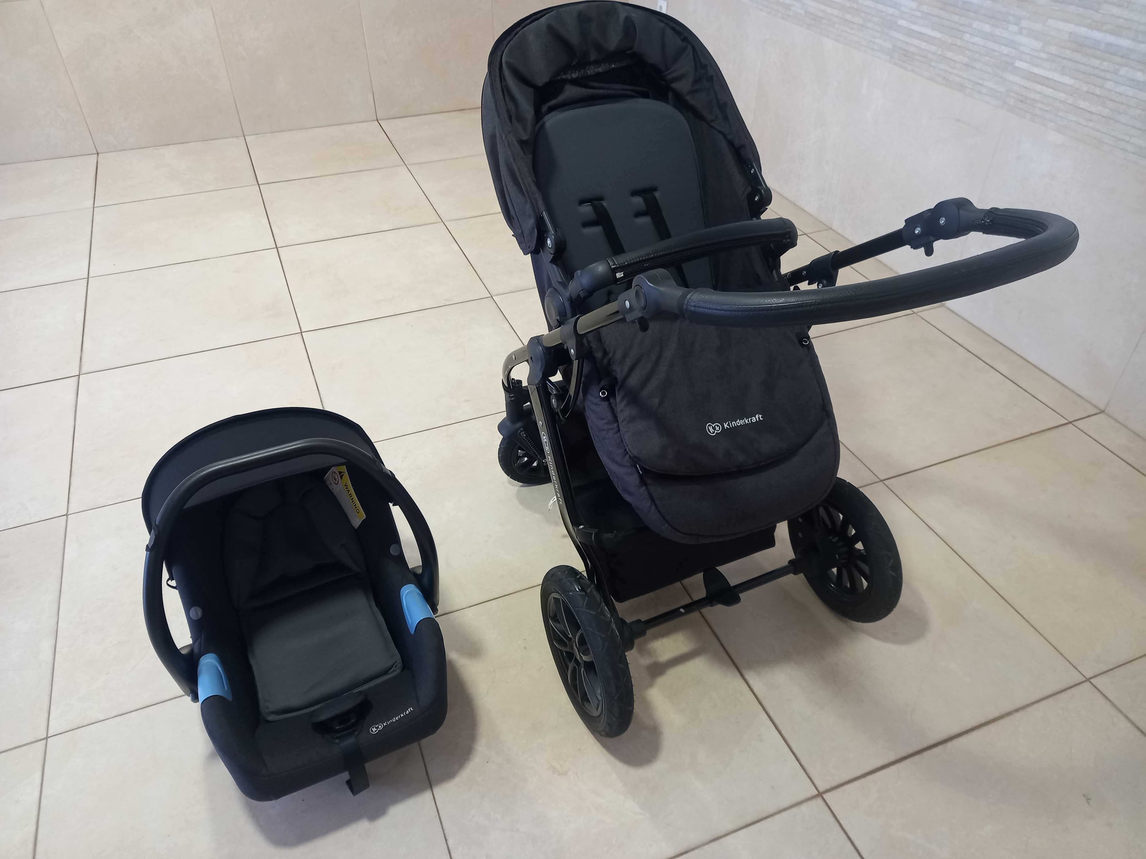 Carrinho de Bébé 3 em 1 (Alcofa+Ovo+Carrinho)
