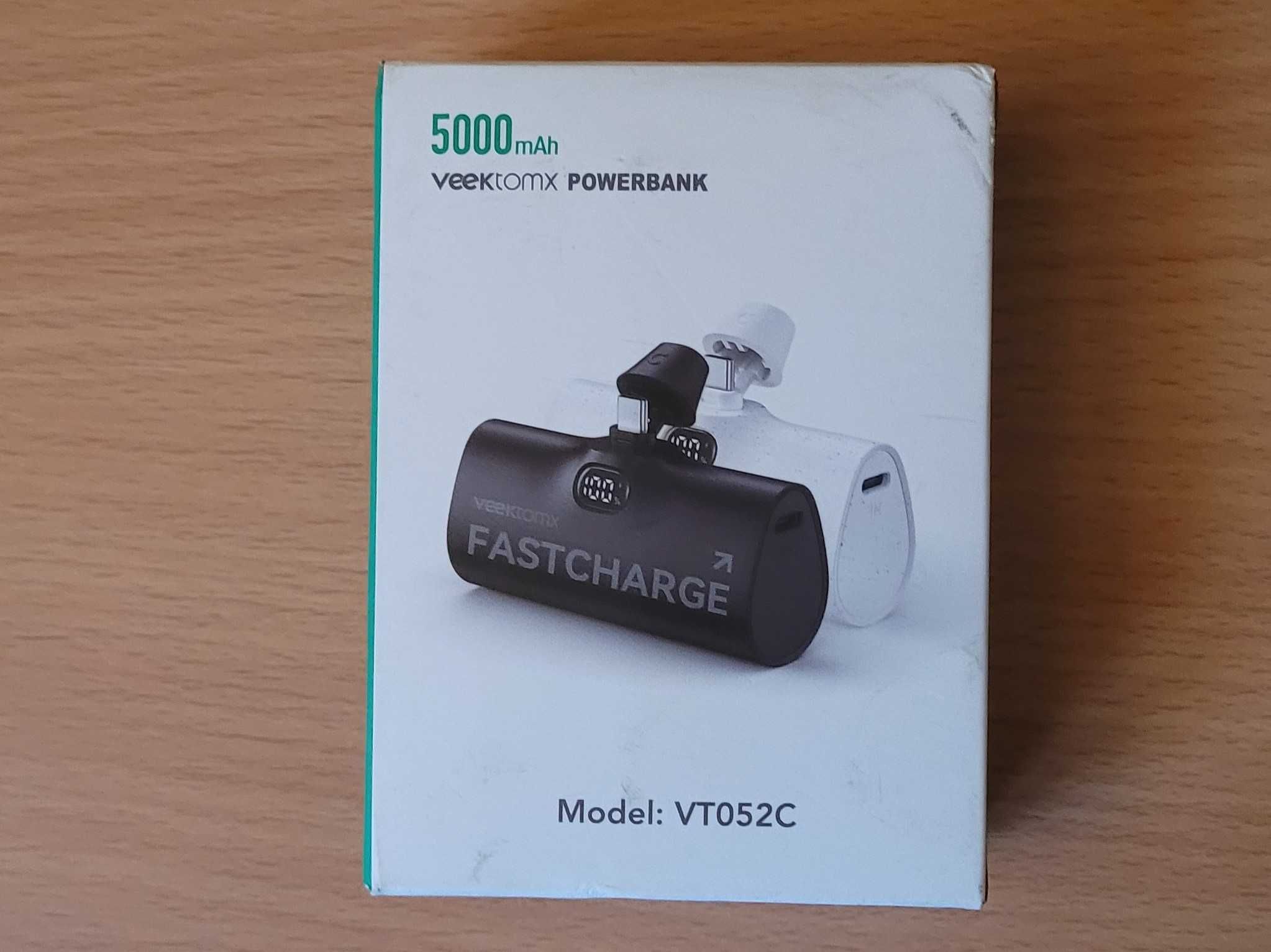 VEEKTOMX Mini Power Bank 5000mAh – 20W USB-C PD Szybkie Ładowanie