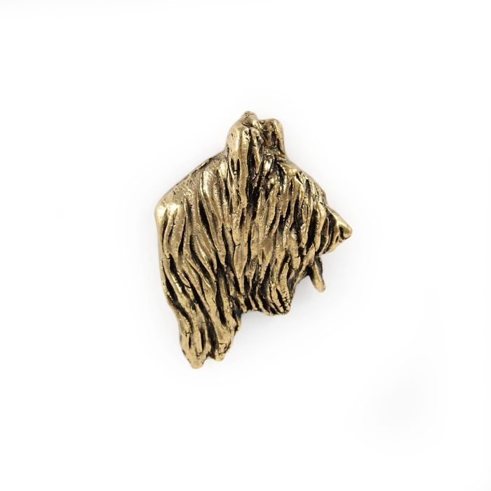 Owczarek francuski Briard pin pozłocony w pudełku Art-Dog