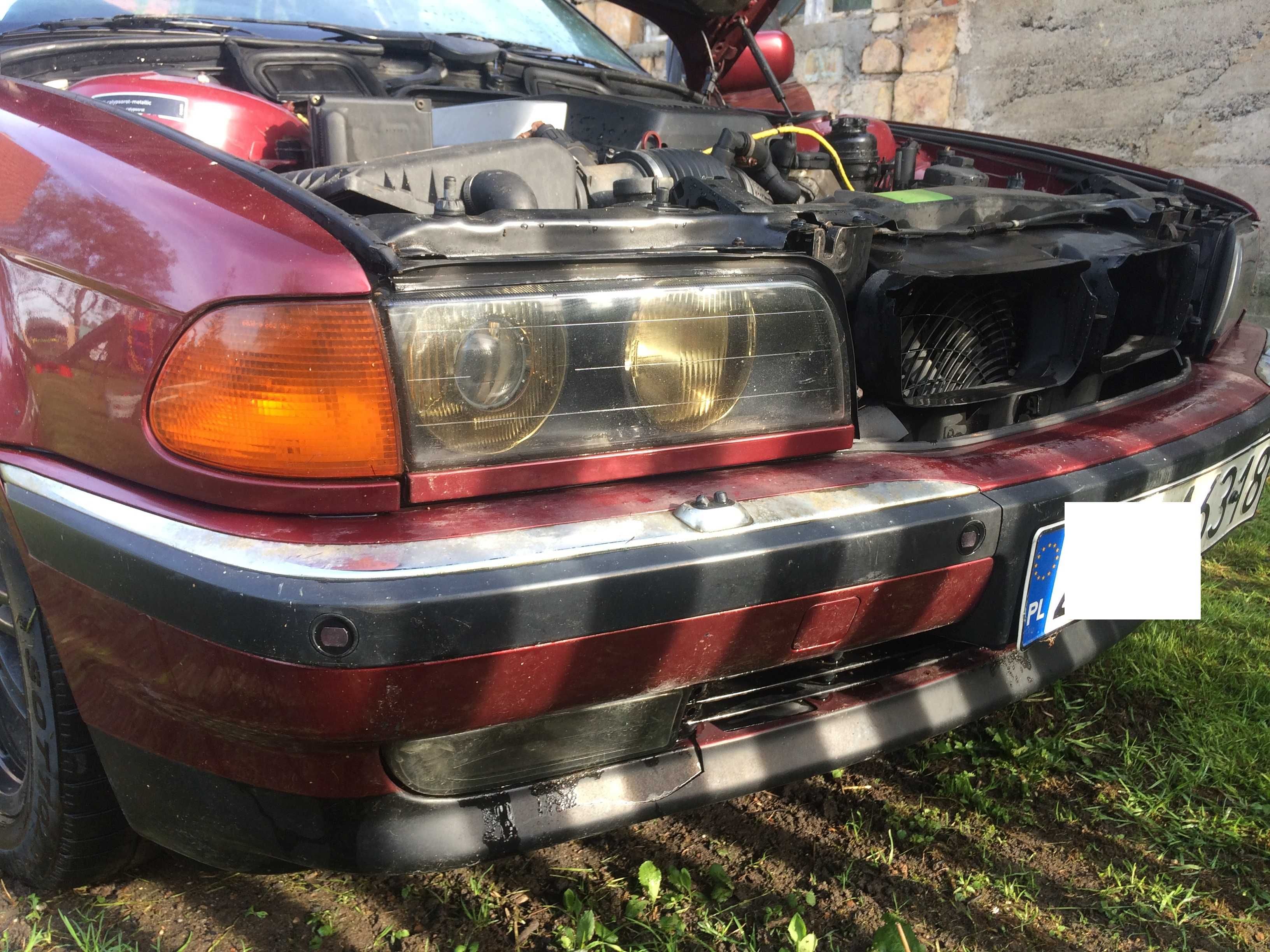 BMW E38 Maska Błotnik przedni Lewy Prawy calypsorot metallic 252/3