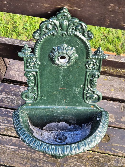 Ogród Bassena umywalka fontanna ogrodowa ścienna zlew aluminium