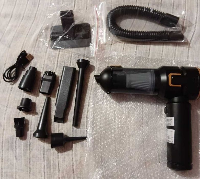 Пылесос аккумуляторный мини 4в1 18000Па БМ 3х скорости 10 насадок